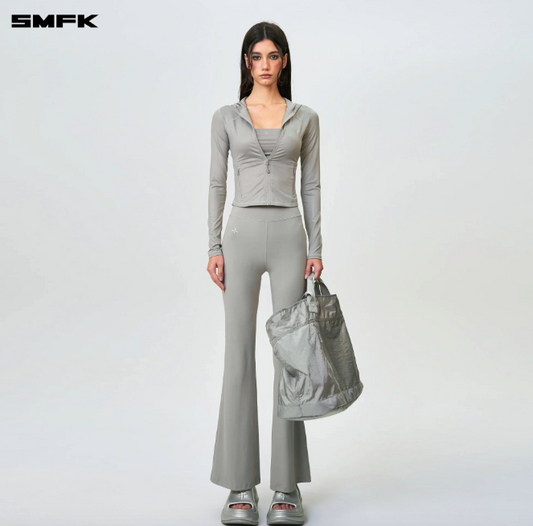 Future Wave Body Shaping Flared Pants Gray