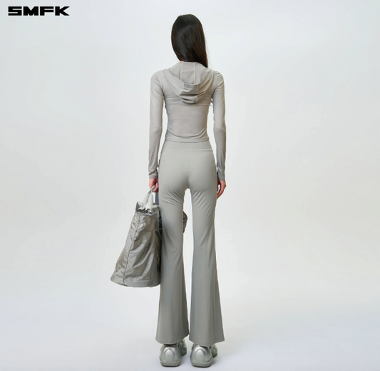 Future Wave Body Shaping Flared Pants Gray