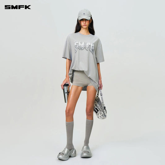 COMPASS SMFK METAL ROCK LOOSE TEE GRAY