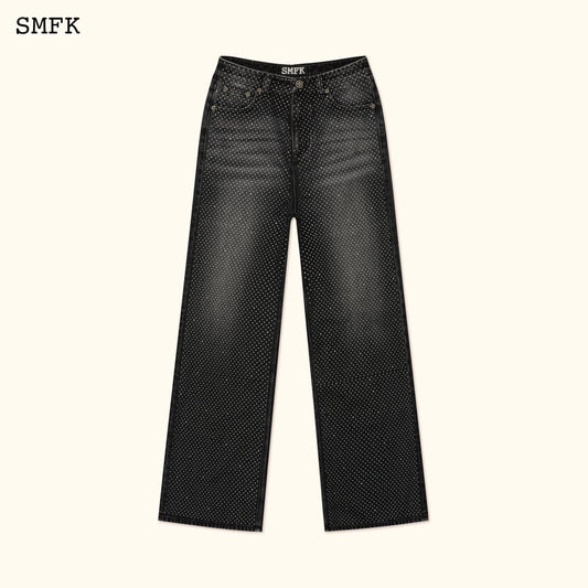 Ancient Myth Diamond Flared Jeans In Black