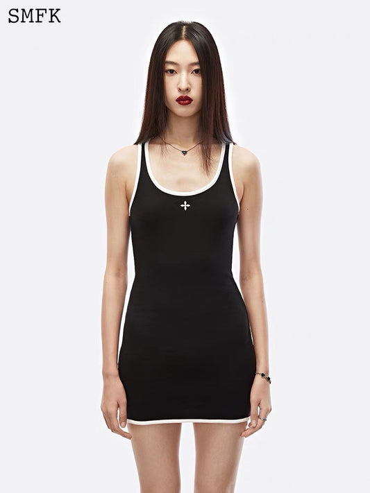 Compass Vintage Tennis Tank Dress Black